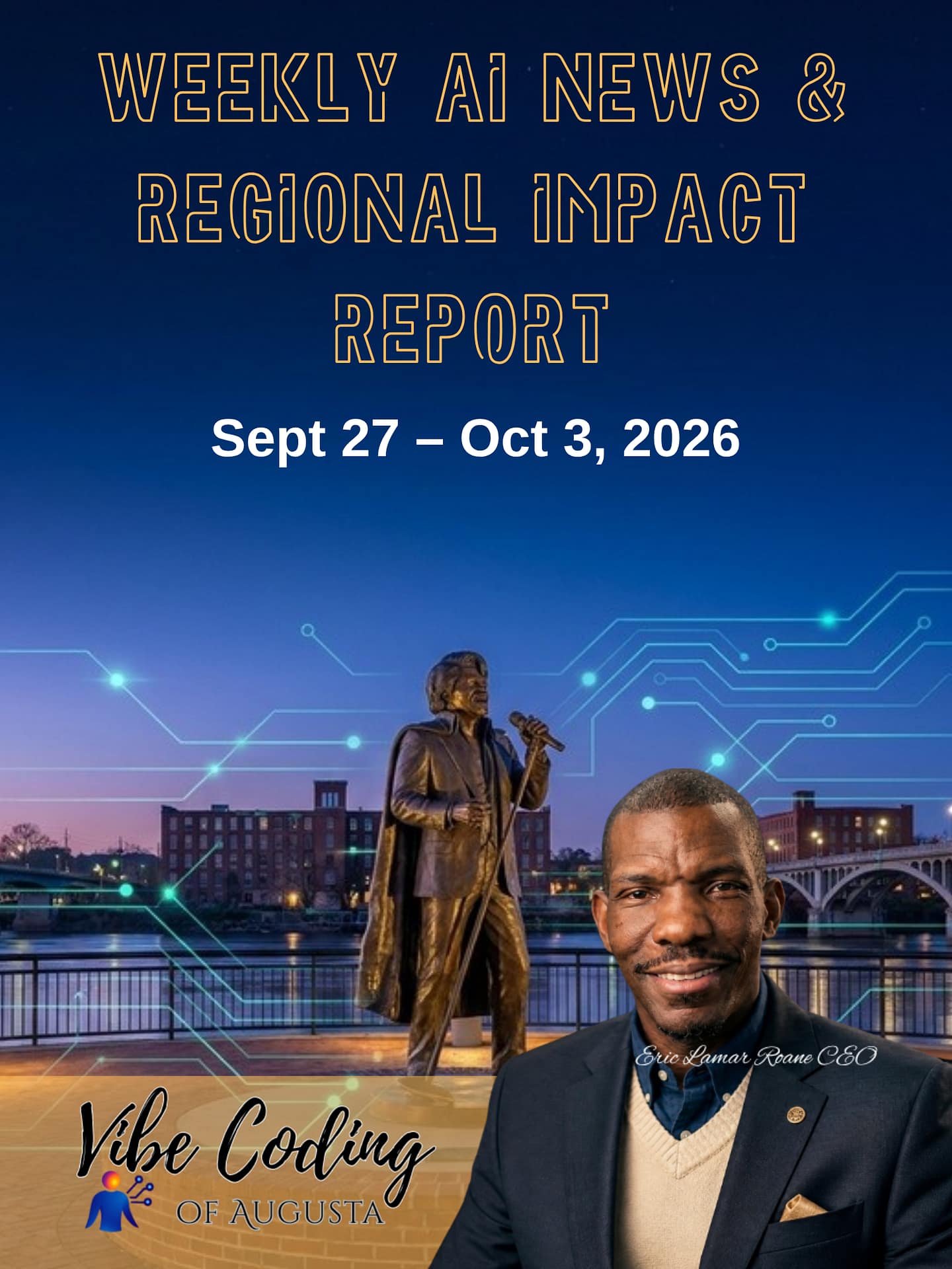 Weekly AI News and Regional Impact Report cover, September 27 to October 3, 2026
